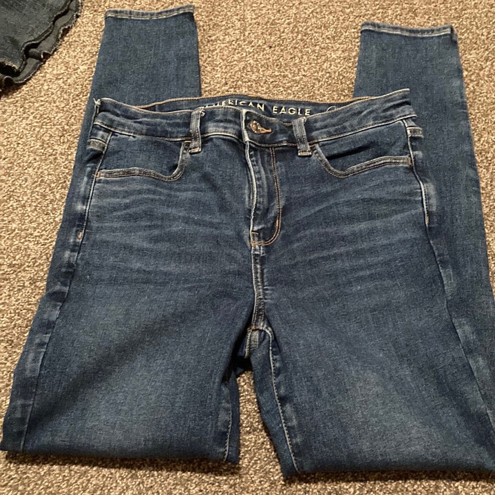 American Eagle Outfitters Blue Skinny Jeans Classic Fit